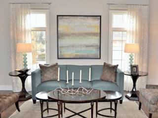 Eclectic transitional new home, Foran Interior Design Foran Interior Design Living room