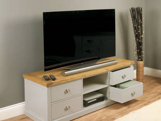 TV & Entertainment in the Living Room, Big Blu Furniture Big Blu Furniture Moderne Wohnzimmer Holz Grau