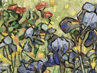 Работа Ван Гога «Ирисы», Мастерская художественной мозаики "SMALTO" Мастерская художественной мозаики 'SMALTO' Weitere Zimmer Glas