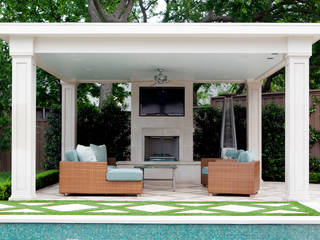 Entertaining Garden - Transitional Landscape Design, Matthew Murrey Design Matthew Murrey Design Ausgefallener Balkon, Veranda & Terrasse