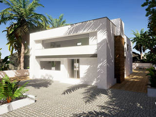 Real Time Architectural Visualization, Vrender.com Vrender.com Egzotyczny balkon, taras i weranda