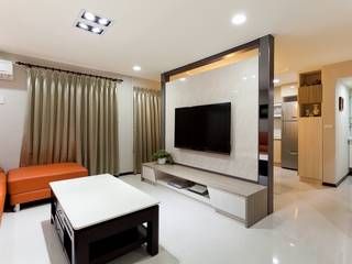 小坪數樓中樓翻新, Green Leaf Interior青葉室內設計 Green Leaf Interior青葉室內設計 Salas de estar modernas