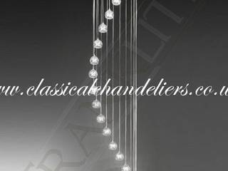 Tierney Stairwell Chandeliers, Classical Chandeliers Classical Chandeliers Moderne gangen, hallen & trappenhuizen