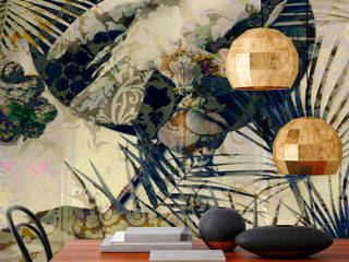 'Secret Garden' Wallpaper Collection, La Aurelia La Aurelia Tropische muren & vloeren Geel