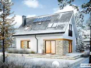Projekt Witek - mały dom, wielkie wrażenie!, Pracownia Projektowa ARCHIPELAG Pracownia Projektowa ARCHIPELAG Moderne Häuser