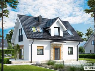 Projekt Witek - mały dom, wielkie wrażenie!, Pracownia Projektowa ARCHIPELAG Pracownia Projektowa ARCHIPELAG Modern Houses