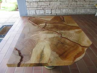 RAME- Copper 3D coffee table, ResinArte Lab ResinArte Lab Гостиная в стиле лофт Дерево Эффект древесины