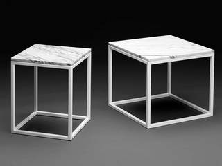 White collection CARRARA, NewLab Pracownia Projektowa NewLab Pracownia Projektowa غرفة المعيشة رخام