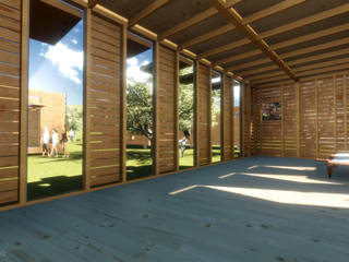 VIVIENDA ABATIBLE SUSTENTABLE, Arquitectura AG Arquitectura AG Living room Wood Wood effect