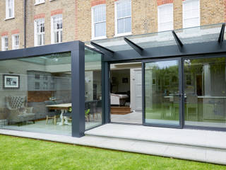 External photo Trombe Ltd Cocinas de estilo moderno extention,glass,glazing,sliding doors,bifold doors