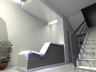 Recepção Empresa de Calçado, Traço M - Arquitectura Traço M - Arquitectura Minimalistyczne domowe biuro i gabinet