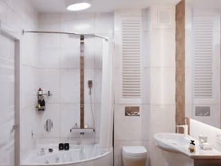 Санузел и мини прачечная в квартире, Студия дизайна ROMANIUK DESIGN Студия дизайна ROMANIUK DESIGN ห้องน้ำ