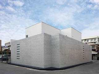 道後の家, 澤村昌彦建築設計事務所 澤村昌彦建築設計事務所 Asian style window and door Concrete