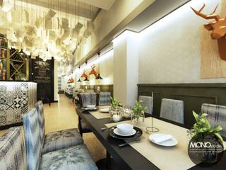 Stylowa restauracja w Krakowie, MONOstudio MONOstudio غرفة السفرة