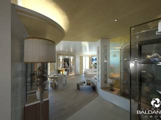 Attico 128_A - Progetto appartamento in vendita a Campione d'Italia sul Lago di Lugano (Svizzera), Baldantoni Group Baldantoni Group Moderne Wohnzimmer