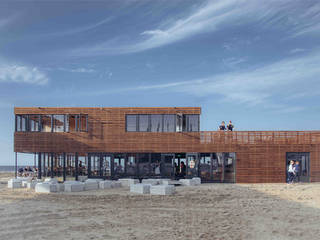 Beachsportpaviljoen, Scheveningen, Architectenbureau Filip Mens Architectenbureau Filip Mens Bars & clubs Wood Wood effect