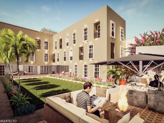 HOTEL BOUTIQUE BARRANCO - LIMA, FRANCO CACERES / Arquitectos & Asociados FRANCO CACERES / Arquitectos & Asociados コロニアルな 家