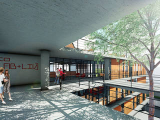 CO [LAB+LIV] - Coworking + Flat, Veredas Arquitetura Veredas Arquitetura Espacios comerciales