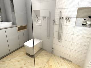Męska łazienka - Gdańsk Południe, Pracownia Projektowa MOJE Pracownia Projektowa MOJE Minimalist style bathroom