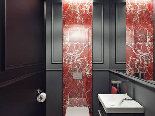CRAZY >:-), KAPRANDESIGN KAPRANDESIGN Ванная комната в эклектичном стиле Камень Черный