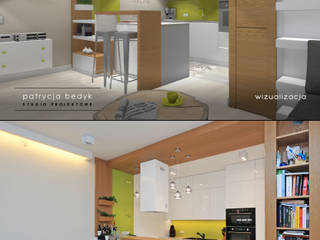 Kamionkowa, Patrycja Bedyk Studio Projektowe Patrycja Bedyk Studio Projektowe Kitchen MDF