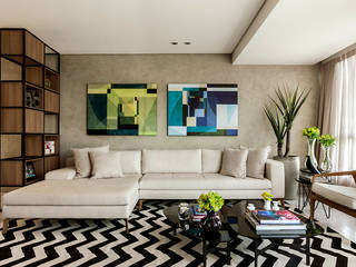Apartamento DP, Carpaneda & Nasr Carpaneda & Nasr Salas de estar modernas