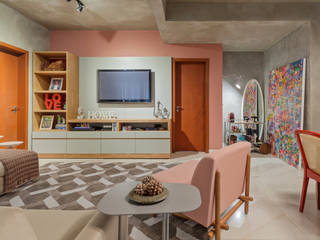 Apartamento São Bento, Jacqueline Ortega Design de Ambientes Jacqueline Ortega Design de Ambientes Livings industriales