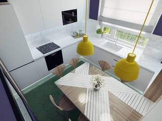 Small kitchen interior design, Ksenia Konovalova Design Ksenia Konovalova Design Modern Kitchen Wood Wood effect