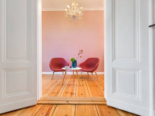 "AussichtsReich" : Büro und Seminarräume in Berlin Mitte, CONSCIOUS DESIGN - Interiors by Nicoletta Zarattini CONSCIOUS DESIGN - Interiors by Nicoletta Zarattini Commercial spaces Pink
