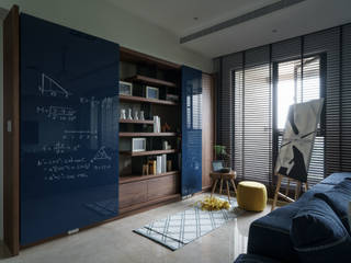 靚 , 千綵胤空間設計 千綵胤空間設計 Studio moderno Legno massello Blu