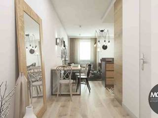 Mieszkanie w stylu eklektycznym, MONOstudio MONOstudio Eclectic style corridor, hallway & stairs