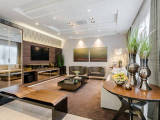 Residência Bom Retiro, TRÍADE ARQUITETURA TRÍADE ARQUITETURA Moderne Wohnzimmer