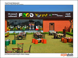 ​Food Forest Restaurant @ Ognaj Architectural Planning & Interior Design, ARPIT SHAH PROJECTS OPC PVT LTD. ARPIT SHAH PROJECTS OPC PVT LTD. مساحات تجارية