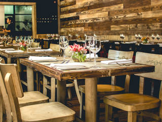 Restaurant Chullpi - Machupicchu, FRANCO CACERES / Arquitectos & Asociados FRANCO CACERES / Arquitectos & Asociados غرفة السفرة خشب Wood effect