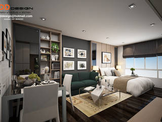 งานออกแบบคอนโด D-condo ของคุณณัฐพงษ์ โมเดิร์นเรียบ สีเข้ม จุของได้เยอะๆ, SDD Design SDD Design Внутренний сад