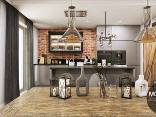 Mieszkanie w stylu eklektycznym, MONOstudio MONOstudio Eclectic style kitchen