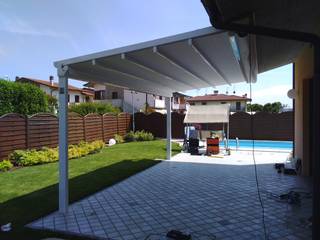 Pergola, detrazione fiscale 50%, zinesi design zinesi design Jardines de estilo mediterráneo Hierro/Acero