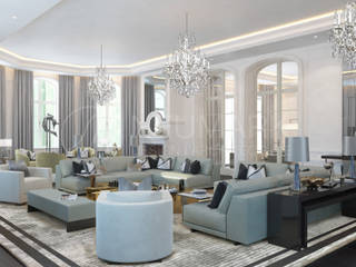 House in Doville. Частный дом на Рублево-Успенском Шоссе., NEUMARK NEUMARK Living room