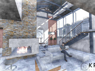 House Bouwer , Kraft Architects Kraft Architects Living room