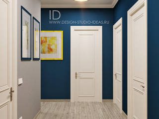 Синяя или зеленая?, Студия дизайна ROMANIUK DESIGN Студия дизайна ROMANIUK DESIGN Classic style corridor, hallway and stairs