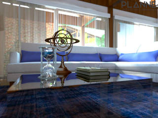 Residência AG6, Planne Arquitetura & Urbanismo Planne Arquitetura & Urbanismo Eclectic style living room Wood Wood effect