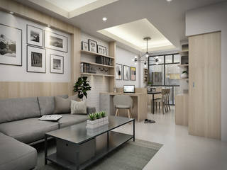 Town home renovation, The guidelines design studio The guidelines design studio Living room Wood Wood effect
