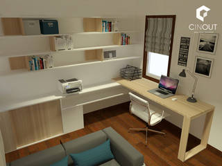 Escritório Apartamento, CINOUT - Obras, Design e Manutenção Lda. CINOUT - Obras, Design e Manutenção Lda. Study/office
