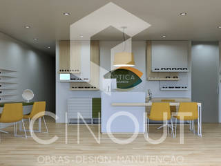 Projecto Óptica, CINOUT - Obras, Design e Manutenção Lda. CINOUT - Obras, Design e Manutenção Lda. Espacios comerciales