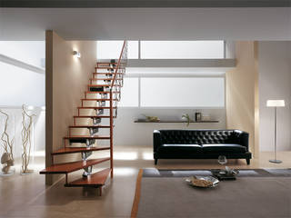 Escaleras Principales, RINTAL RINTAL Corridor, hallway & stairs Stairs Solid Wood Wood effect