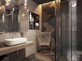 WARSZAWA / MORSKIE OKO - 180M2, razoo-architekci razoo-architekci Ванная комната в эклектичном стиле