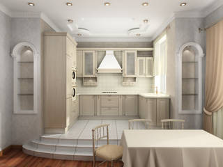 Кухня в загородном доме, Ассоциация IDA Ассоциация IDA クラシックデザインの キッチン