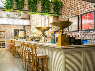 Cadde Üstü Restaurant & Cafe, Doğaltaş Atölyesi Doğaltaş Atölyesi Commercial spaces Ladrillos Rojo
