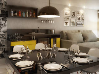 Sala de Estar e Jantar, Arquilego - Projetos Online - Arquiteto Virtual Arquilego - Projetos Online - Arquiteto Virtual Moderne Esszimmer