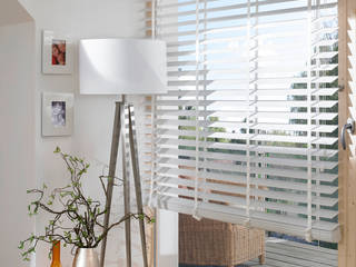 wood blinds Gama Styl Dekoracje Okien Klasyczne okna i drzwi Drewno Biały żaluzje drewniane,wood blinds